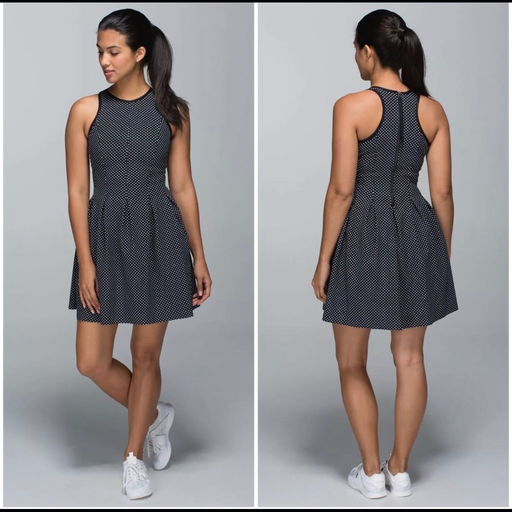 Lululemon Here to There Dress Black/White Dot